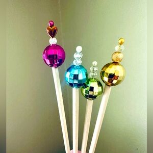 Hair sticks/hair chop sticks. Disco ball!
